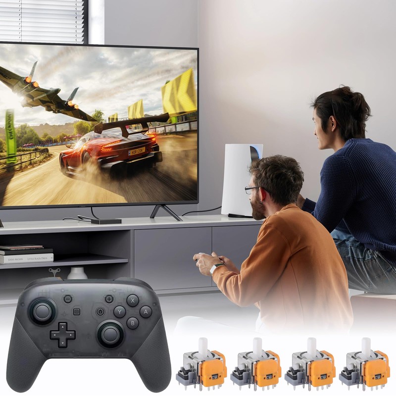 TOMSIN Joysticks Replacement for Switch Pro Controller,4 Pack Hall Effect