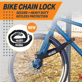 Bikeroo Bike Lock Chain - Heavy Duty Combination Bicycle Anti Theft Protection - 3 Foot Security Cable for Bikes, Scooter & E-Bike