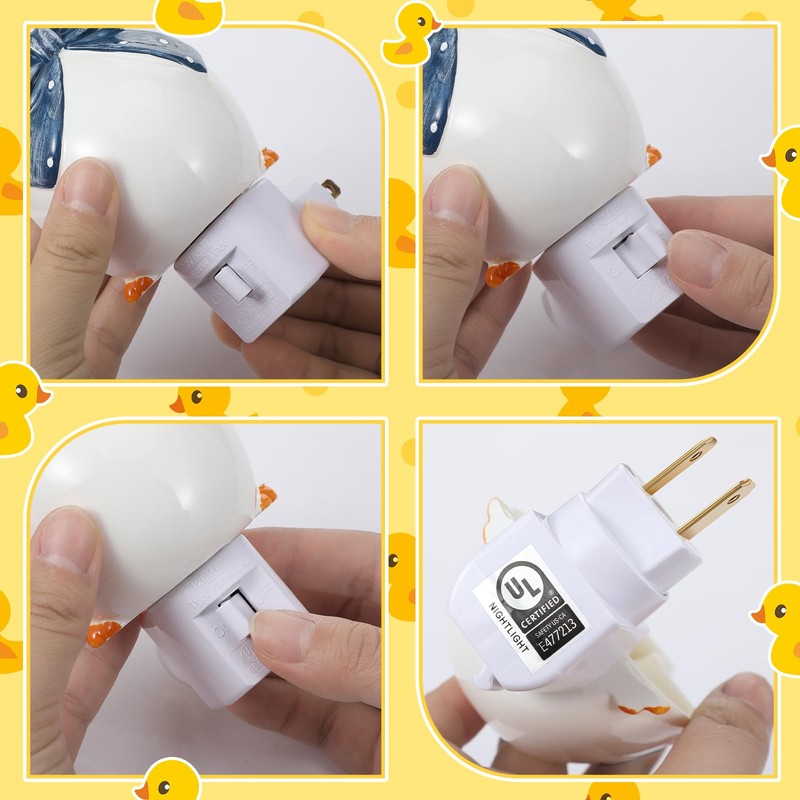Kittmip Goose Bow Shaped Resin Night Light Plug in Dusk