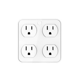 Wireless Wall Tap Smart Plug,Surge Protector, 4 Outlet Extender with 4 USB Charging Ports, Compatible with Alexa Google Assistant, no Hub Required (4 Outlets,4 USB Ports), ETL Certification