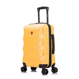 DUKAP ZONIX Luggage with Spinner Wheels | Durable Lightweight Hardshell Suitcase, Spacious Travel Bag with Handle and Trolley | 20-Inch Carry On Small Luggage | Mustard