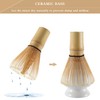 Matcha Tea Set Bamboo Matcha Whisk, Ceramic Whisk Holder, Tea Scoop,