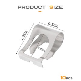 Flaconi 10PCS Car Wiper Arm Linkage Clips,Windshield Wiper Linkage Repair Kit,Windshield Connecting Rod Repair Fixing Clip,Wiper Arm Clip,Suitable for a Variety of Different Cars,Minivans,Trucks,RVs