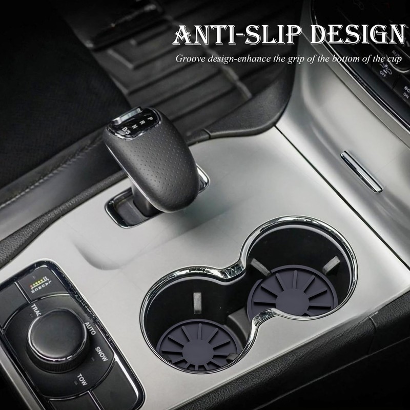 MEAJOO 2-Piece Non-Slip Car Cup Holder Coaster – 2.75 Inch