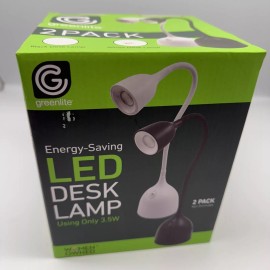 Greenlite 2 Pack-Greenlite - Energy Saving LED Flexible desk lamps. Brand new!  30,000hrs