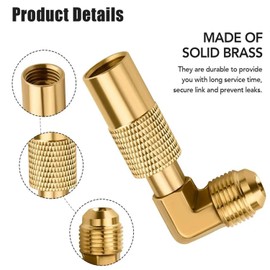 iLulala Propane Elbow Adapter, Low Pressure 3/8" Male Flare Propane Elbow Fitting for Blackstone Tabletop Camping Grill 17 Inch and 22 Inch Portable Gas Griddle Connect RV Trailer Extension Hose.