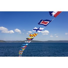 Flag and Banner International Signal Flag - Nautical Flag | Double Stitched, Durable Hardware | Made in USA - No. 0 3rd Substitute Nylon Pennant with Grommets