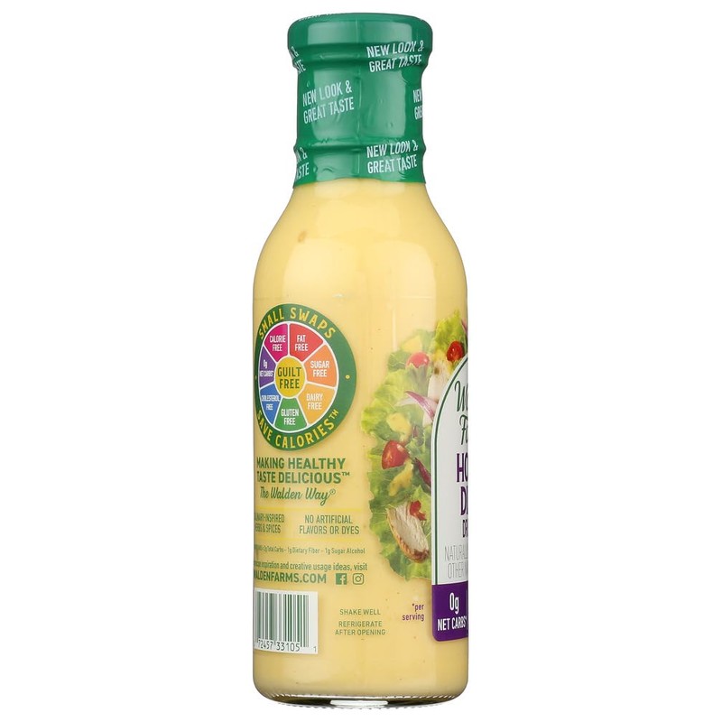 Walden Farms Honey Dijon Dressing - Calorie-Free, Gluten-Free, Low Carb,