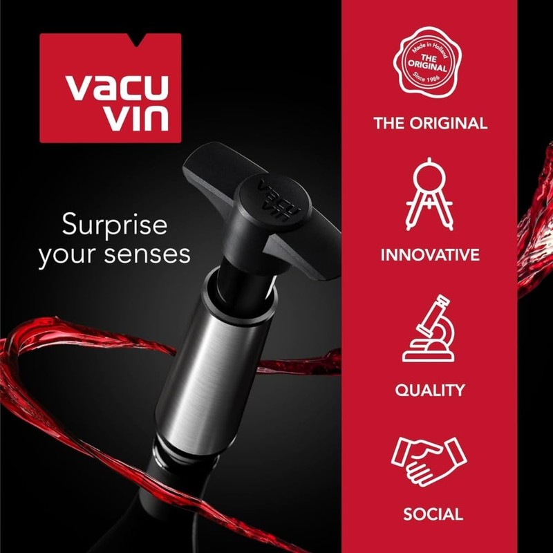 Vacu Vin Elegant Wine Cooler – Stainless Steel – Active