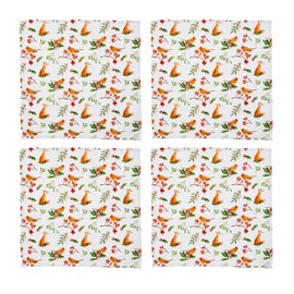 Cooksmart Set of 4 British Designed Christmas Napkins | Christmas Table Napkins For Parties, Events & Xmas Dinners | Cotton Xmas Napkins For All Festive Occasions - A Winters Tale