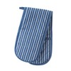 Eddingtons Smithfield Butcher's Stripe Double Oven Glove - Blue