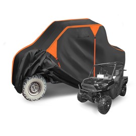 X AUTOHAUX UTV Cover for Polaris for Ranger XP 1000 Waterproof Side by Side Cover Outdoor Sun Rain Storage Protection 210D-PU Black 312x160x196cm/122.83x62.99x77.17in