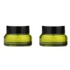 2 PCS 15G/0.5oz Green Empty Glass Cosmetic Jar Small Cream
