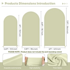 Arch Backdrop Cover,Spandex Cover for Arch Backdrop Stand,Arch Backdrop for Wedding Birthday Photography Baby Shower Party Deco