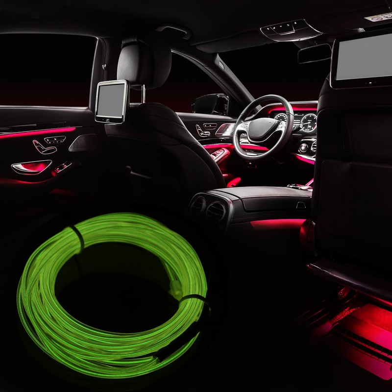 X AUTOHAUX 3 Meter/10ft Car Interior Neon EL Wire Strip