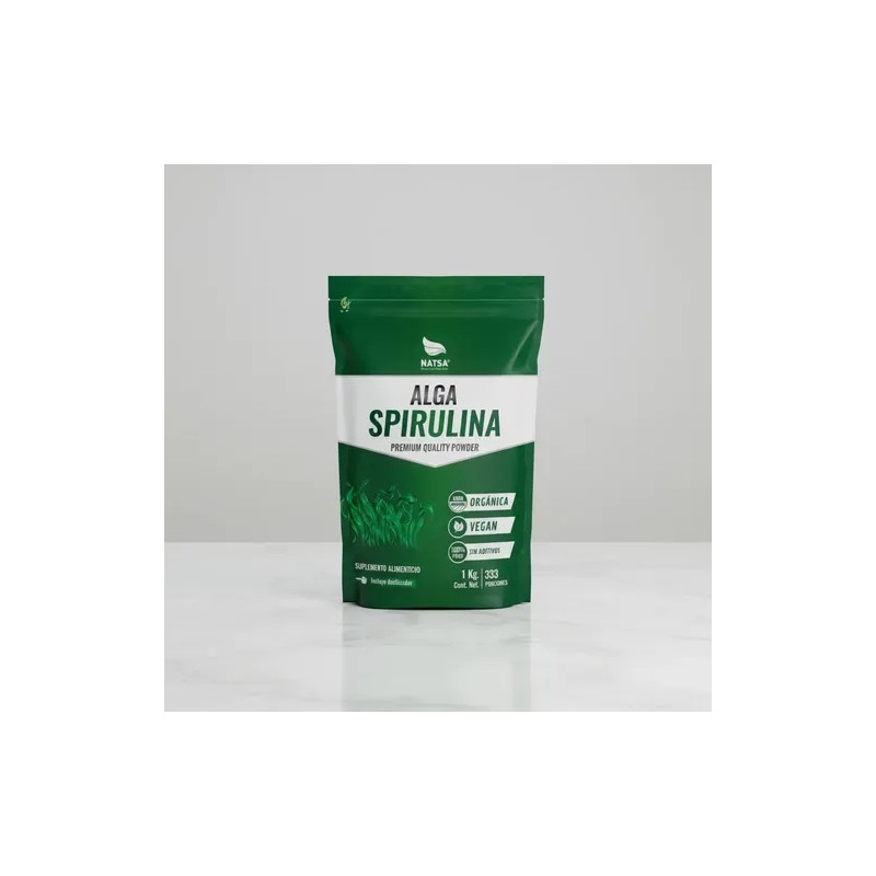 Alga Spirulina Polvo Premium, 1 Kg