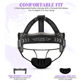 Exxact Sports Softball Face Mask Girls Youth & Adult, Protective Lightweight Fielders Mask Softball for Enhanced Performance (Black Carbon, Adult)