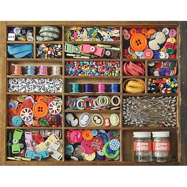 Springbok's 500 Piece Jigsaw Puzzle The Sewing Box, Multi