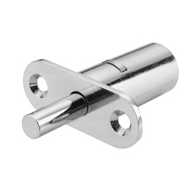 XIEHE Zinc Alloy Push Plunger Sliding Cabinet Door Lock 3/4" Cylinder Diameter 19mm Keyd Different with 2 Keys Cylinder Long 32mm (D0.7*L1.2inch) Chrome, 1PACK