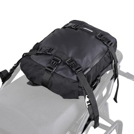 Rhinowalk Motorcycle Saddle Bag Waterproof Rear Rack Pannier Multi-Functional Trunk Seat Bag Modular Design for Motorbike Touring & Travel (10L, Black)