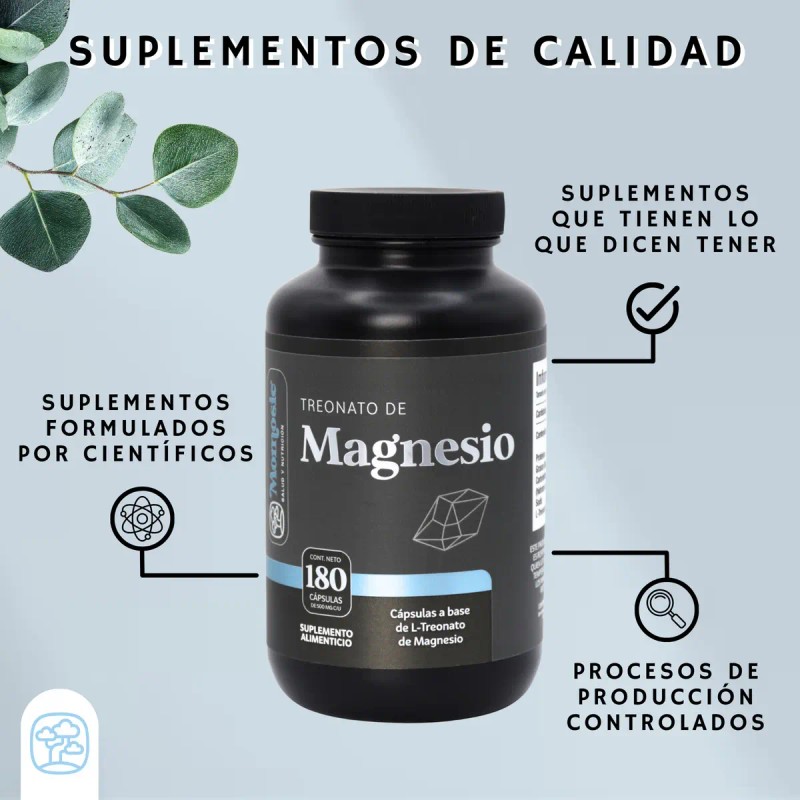 Treonato Magnesio Momosie 180 Cápsulas Magnesium Threonate Alta Absorción Memoria
