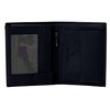 Men's Leather Wallet in Blue Genuine Leather Wallet in Portrait