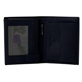 Men's Leather Wallet in Blue Genuine Leather Wallet in Portrait Format, blue