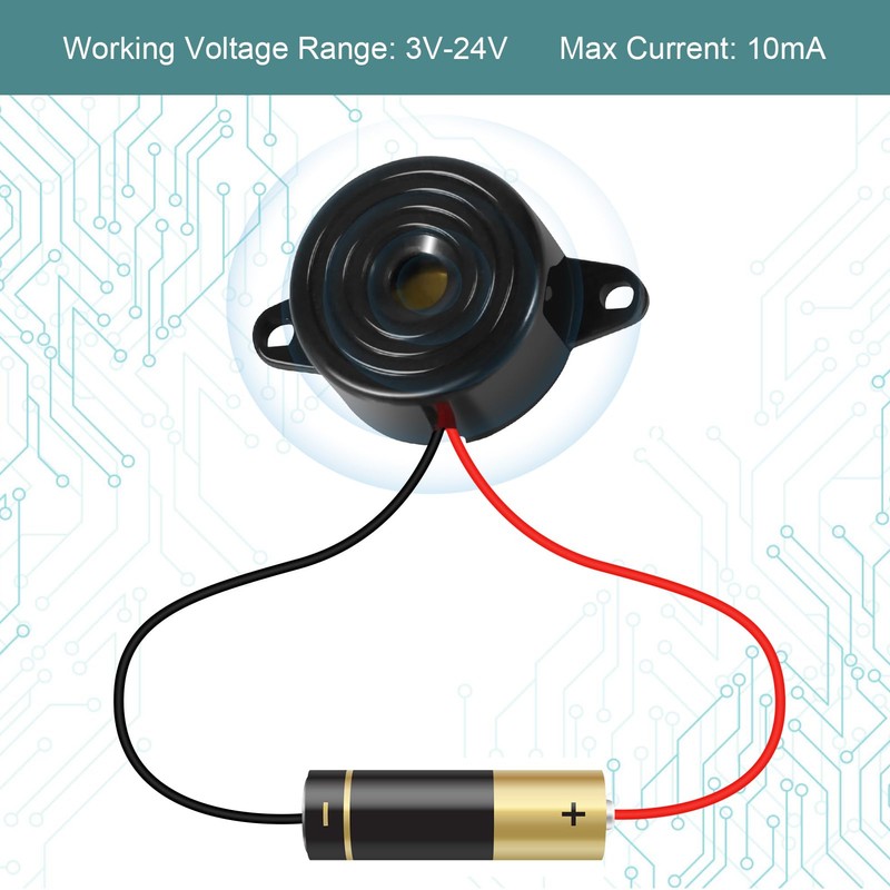 Piezo Electronic Buzzer 12V Tone Active Alarm Electronic Buzzer Alarm