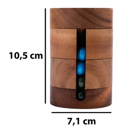 Engelhart 350210 Revolve Wooden Thinking Game Difficulty Level Silent – 1 Piece – Solution in the Game – 7.1 x 7.1 x 10.5 cm