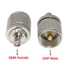 PL259 to SMA Female Adapter, RFAdapter 10-Pack UHF Male to