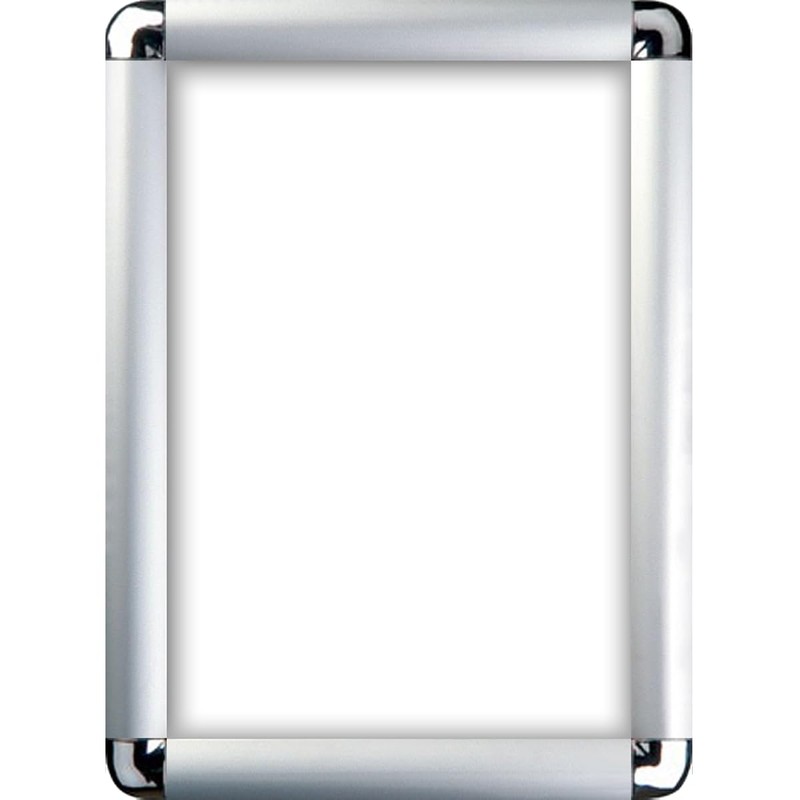 Poster Frame DIN A4, Rounded Corners, 25 mm Aluminium Profile,