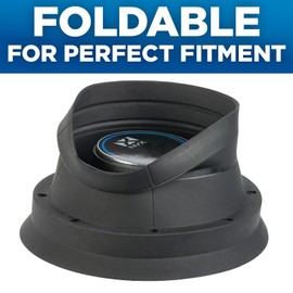 NVX XBAF525 2 Piece Universal 5.25” Silicone Rubber Speaker Baffles with Self Adhesive Foam Base Pad