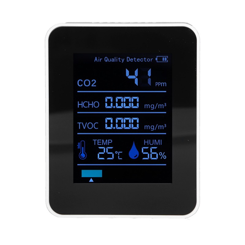 Digital Air Quality Monitor 3.7V Portable Carbon Dioxide Detector Temperature