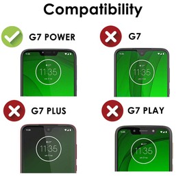 G7 Power LCD Screen Replacement Touch Display Digitizer Assembly 6.2" 157mm (Black) for Motorola Moto G7 Power XT1955-5 XT1955-6 6.2 inch with Repair Tools and Screen Protector (US Version)