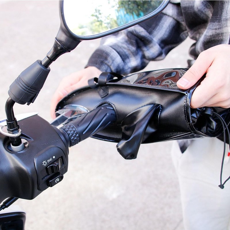 Motorcycle Steering Wheel Cover, Waterproof, Cold Protection, Bicycle Moped, Windproof,