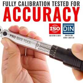 PRO Bike Tool 1/4 Inch Drive Click Torque Wrench Set – 2 to 20 Nm – Bicycle Precision Maintenance Kit for Road & Mountain Bikes - Includes Allen & Torx Sockets, Extension Bar & Storage Box (Silver)