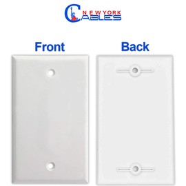 Ethernet Wall Plate - No Port 10 Pack UL Listed Blank Wall Plate Cover, Low Profile Outlet Covers for Hiding Wires, Unused Outlets and Switches, Easy Install Wall Plates with Screws-White