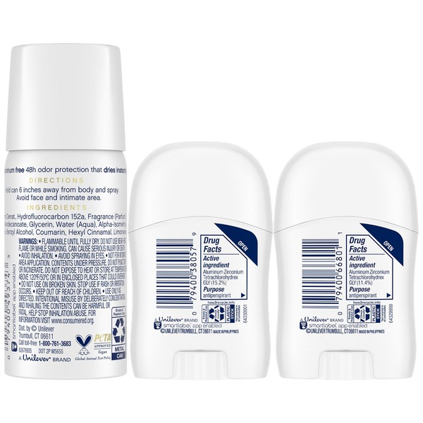 Dove Travel Deodorant for Women Variety 3-Pack – Advanced Care