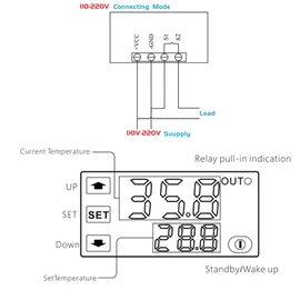 W3230 - Módulo driver de temperatura LED digital, interruptor termostato digital con sonda impermeable, programable, calefacción, enfriamiento, termostato electrónico, rango de -50 °C a 120 °C (110 V 10 A) (2 piezas)