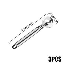 3pcs Cactus Peeler Spoon, Stainless Steel Cuchara Pelador De Nopales Multifunctional Cactus Peeling Knife Tool Sliced Chinese Noodle Cutter for Cooking Kitchen Gadgets