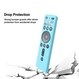 Luminous Blue Silicone XRT260 Remote Cover, Shockproof Silicone Protective Case Compatible with VIZIO XRT260 Smart TV Controller with Lanyard(Upgraded-Glow in Dark Blue)