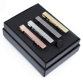 HAWSON Mens Tie Clip Set for Men - Tie Bar Necktie Clips Matt-Wedding Business Formal Event