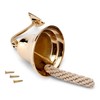 NKlaus 11575 Ship Bell Brass Gold with Wall Bracket and
