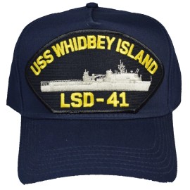 EC USS WHIDBEY ISLAND LSD-41 HAT - NAVY BLUE - Veteran Owned Business