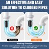 3 Pcs Drain Bladder Kit, Drain Cleaning Bladder Fits 1"