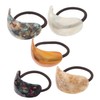 BIUDECO 5pcs Acetate Ponytail Hair Ties Elastic Hair for Women