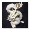 Chinese Feng Shui White Statue,Dragon Play Bead Statue, Hand-Carved Art