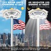 Aurolit Flag Pole Light Solar Powered, 1400 Lumen Lucky 4-Leaf