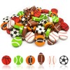 ZAKVOOR 70 Pcs Sport Ball Pencil Erasers Bulk for Gift