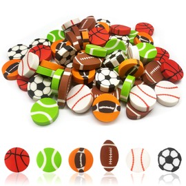 ZAKVOOR 70 Pcs Sport Ball Pencil Erasers Bulk for Gift Filling, Reward